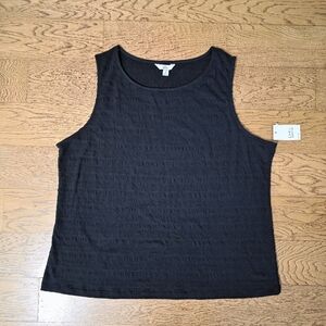 Croft & Barrow Tank Top Black Size 3X NWT